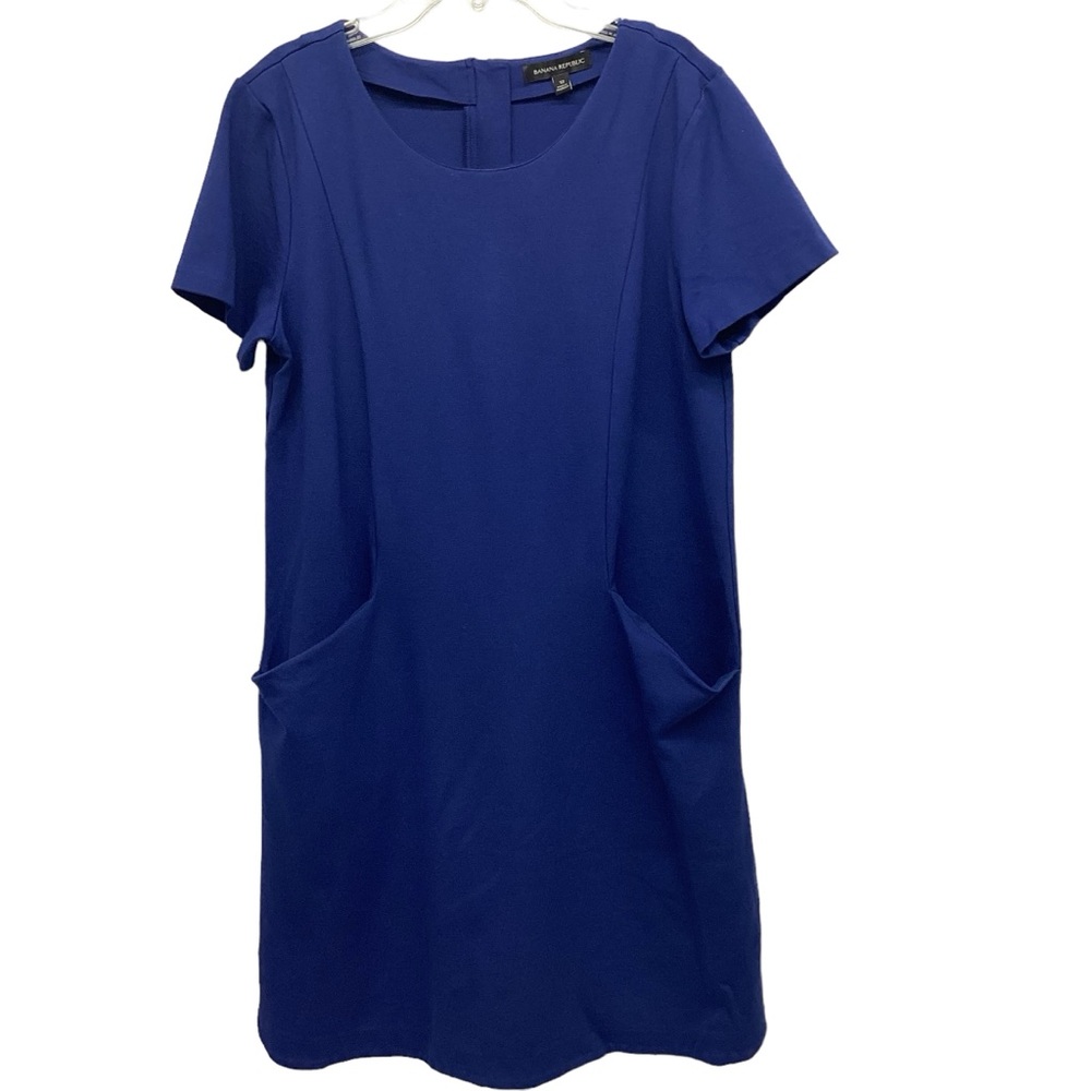 Banana Republic Blue Knit Pocket Dress Misses size 12